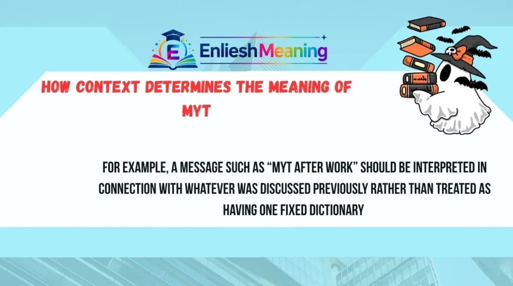 How Context Determines the Meaning of MYT