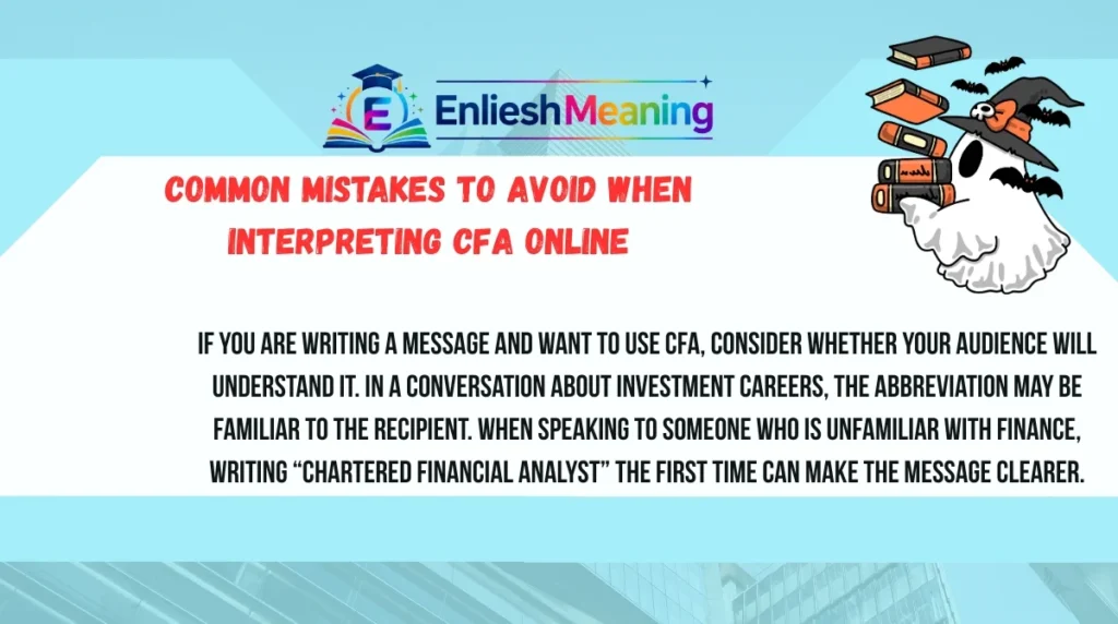 Common Mistakes to Avoid When Interpreting CFA Online