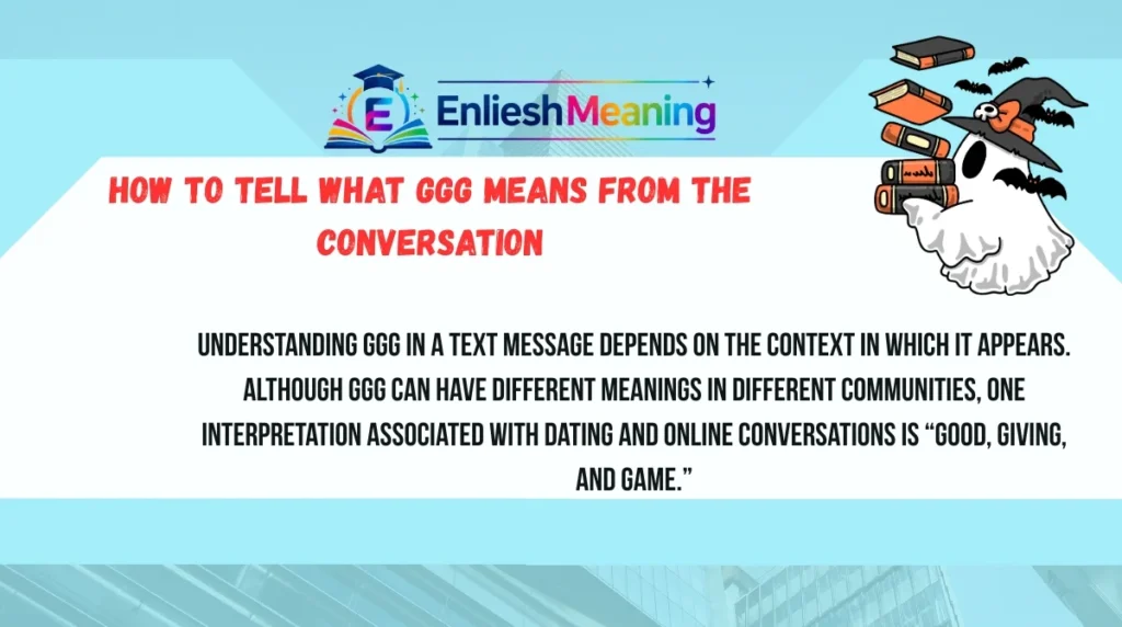 How to Tell What GGG Means From the Conversation