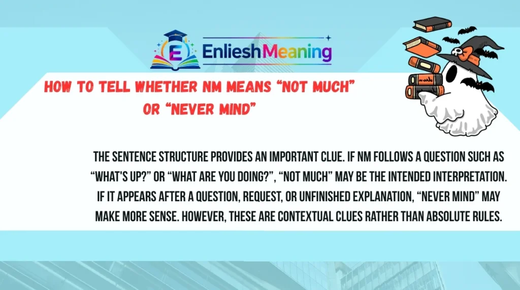 How to Tell Whether NM Means “Not Much” or “Never Mind”