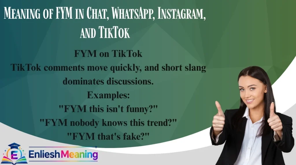 Meaning of FYM in Chat, WhatsApp, Instagram, and TikTok