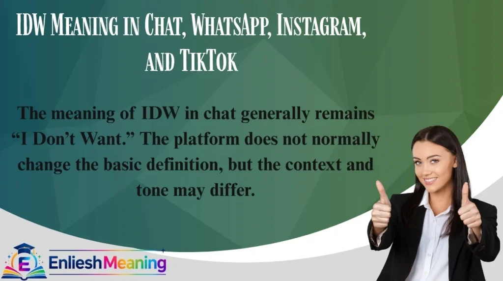IDW Meaning in Chat, WhatsApp, Instagram, and TikTok