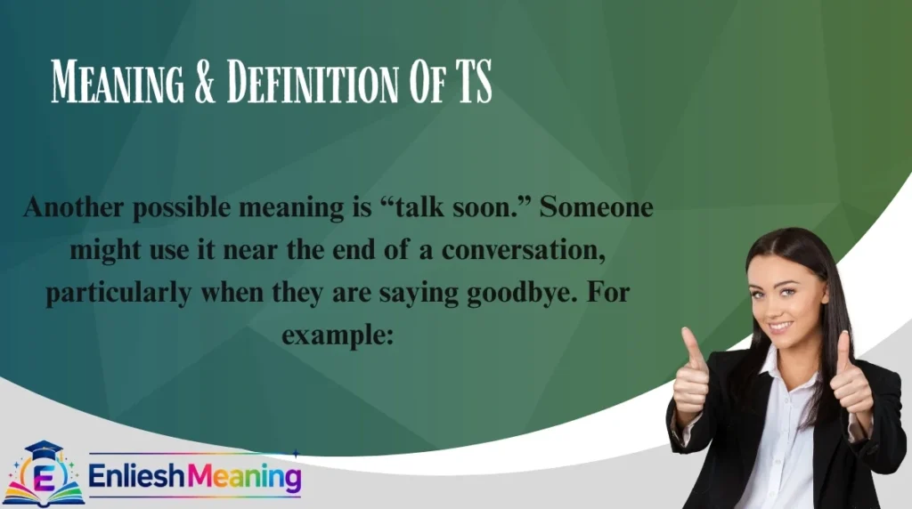 Meaning & Definition Of TS
