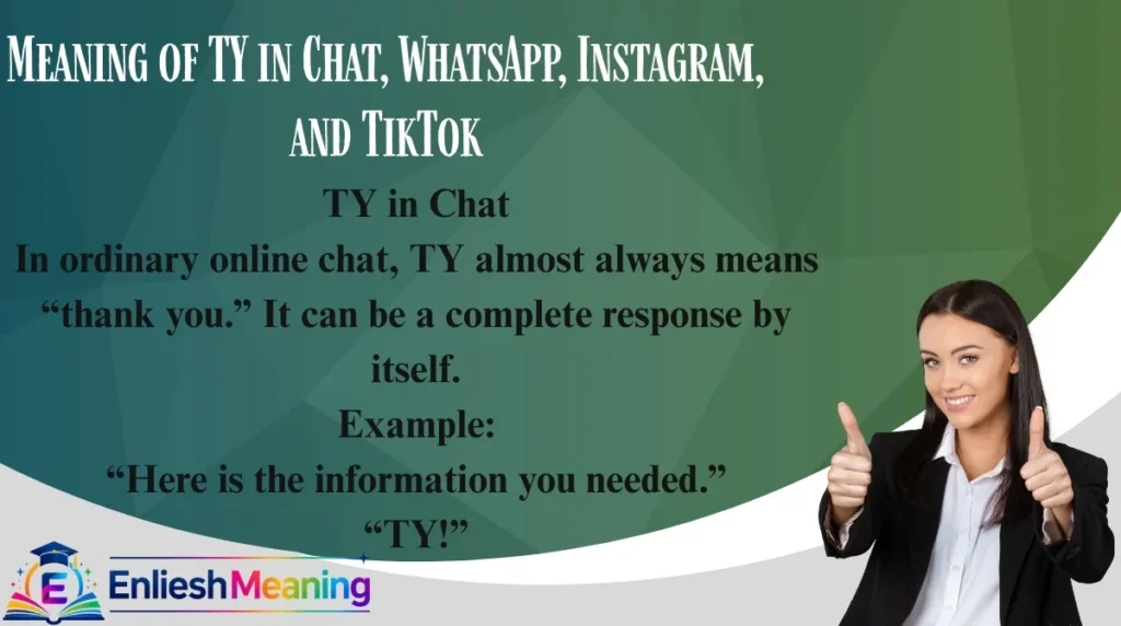 Meaning of TY in Chat, WhatsApp, Instagram, and TikTok