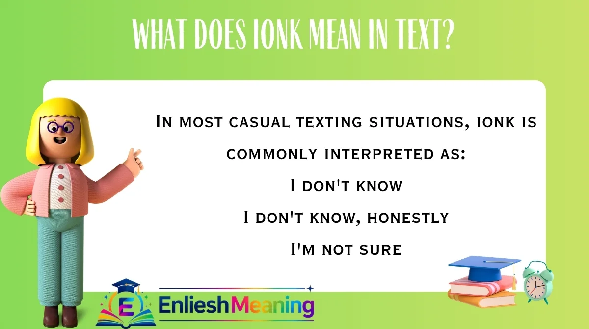 What Does ionk Mean in Text?