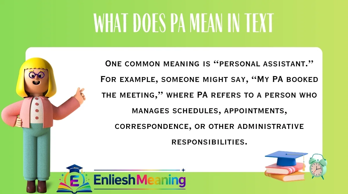 What Does PA Mean in Text