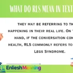 What Do RLS Mean in Text