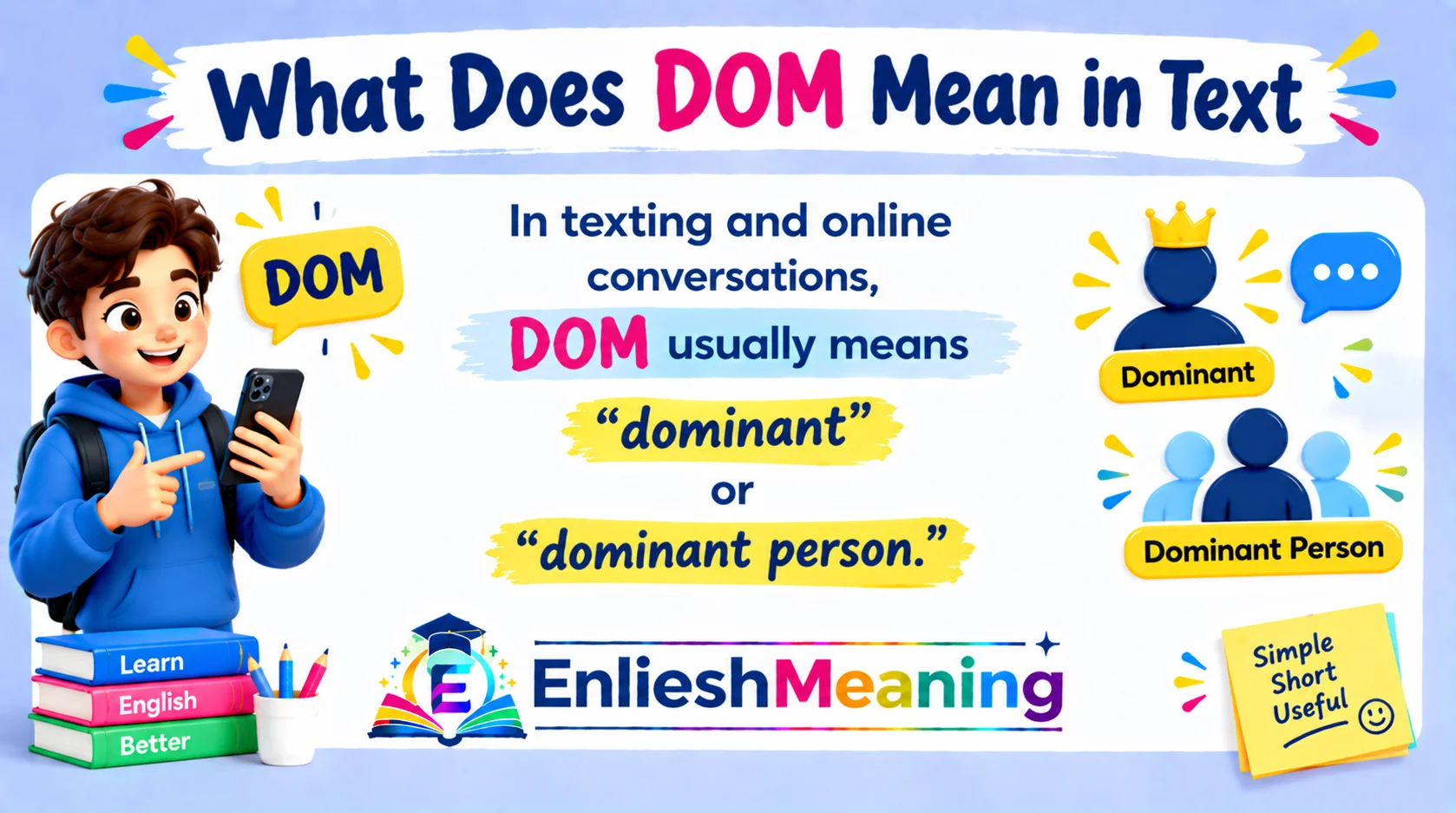 What Does DOM Mean in Text