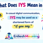 What Does IYS Mean in Text