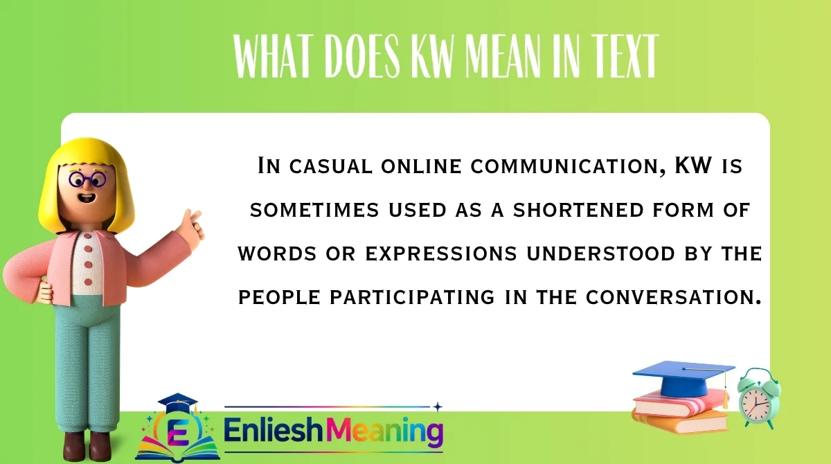 What Does KW Mean in Text