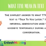 What TTYL Mean in Text