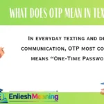 What Does OTP Mean in Text